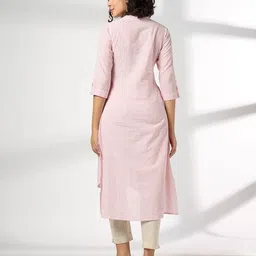 avaasa mix n' match Women Striped A-Line Kurta with Insert Pocket image 3