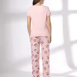 rio Women Graphic Print T-Shirt & Pyjamas Set image 3