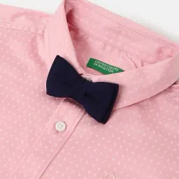 united colors of benetton Self Design Spread Collar Shirt image 3