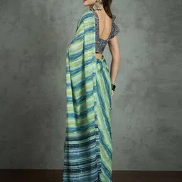 ri-wah Women Striped Saree with Tassels image 3