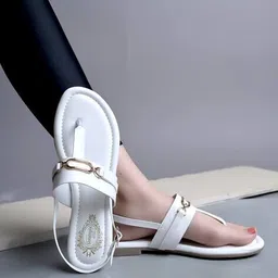 shoetopia Women Flat Sandals with Synthetic Upper image 3