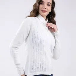 monte carlo Women Button-Down Cardigan with Ribbed Hem image 3