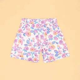 pantaloons junior Girls Floral Print Regular Fit Cargo Shorts image 3