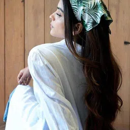 hair drama co. Women Tropical Print Scarf image 3