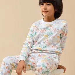 u.s. polo assn. Boys Typographic Print Regular Fit Round-Neck Sweatshirt image 3