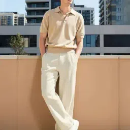 buda jeans co Men Ribbed Relaxed Fit Mid-Rise Pants image 3