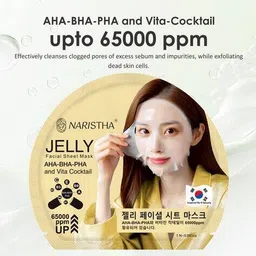 naristha Pack of 2 Jelly facial Sheet Masks image 3