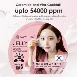 naristha Pack of 2 Jelly facial Sheet Masks image 3