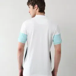 arrow sports Men Colourblock Regular Fit Polo T-Shirt image 3
