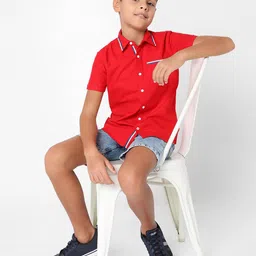 gas Bruno IN Cotton Shirt with Patch Pocket image 4