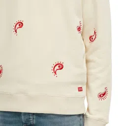 scotch & soda Paisley Embroidered Regular Fit Sweatshirt image 4