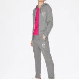 armani exchange Mid-Rise Heathered Track Pants image 4