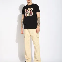 gas Men Brand Print Regular Fit Crew-Neck T-Shirt image 4