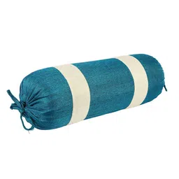 the conversion Set of 2 Colourblock Jute Bolster Covers 15" x 30" image 4