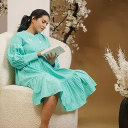 the drama mama Women Printed Fit & Flare Dress image 4