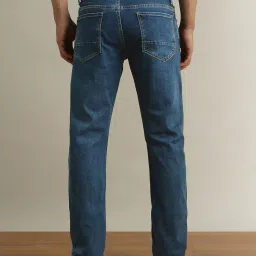 peter england Men Slim Fit Jeans with 5-Pocket Styling  image 4
