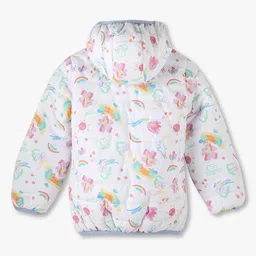kg frendz Girls Printed Reversible Puffer Jacket image 4