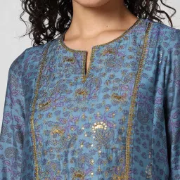 avaasa set Women Floral Print A-Line Dress image 4