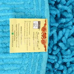 saral home Pure Cotton Shaggy Round Shaped Bath Mats (120 cm) image 4