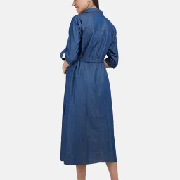 koi sleepwear Solid Denim Maternity Dress With Feeding Pocket image 4