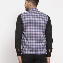 klotthe Checked Nehru Jacket image 4