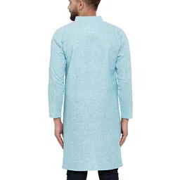 aarsha Textured Cotton Long Kurta image 4