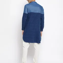 fabindia Slim-Fit Long Kurta with Patch Pocket image 4