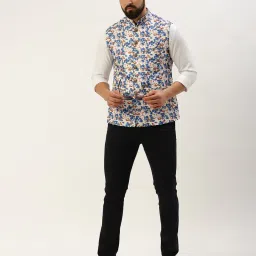 showoff Floral Print Nehru Jacket image 4