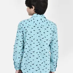 crimsoune club Printed Slim Fit Shirt with Roll-Up Sleeves image 4