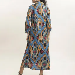 black & blah blah Women Ikat Print Shirt Dress image 4