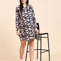 momtobe Women Printed Shirt Dress image 4