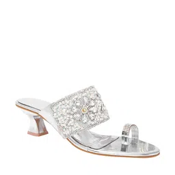 selfiee Women embellished Kitten Heeled Sandals image 4