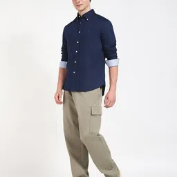 tommy hilfiger Men Regular Fit Shirt with Logo Embroidery image 4