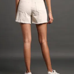 spykar Women Emelda Distressed Regular Fit Shorts image 4