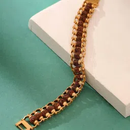 yellow chimes Men Meditation Rudraksha Bracelet image 4