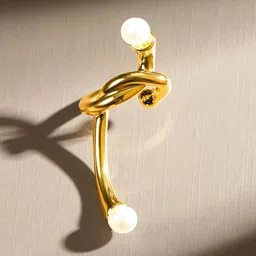 rubans voguish Women Pearl Beaded Ear Cuff image 4