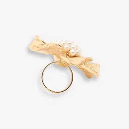 sohi Gold-Plated Beaded Cocktail Ring image 4