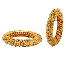adwitiya Set of 2 Gold-Plated Slip-On Bangles image 4