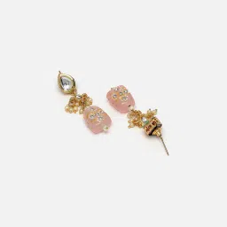 panash Women Gold-Plated Beaded Necklace & Earrings Set image 4