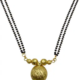 digital dress room Women Gold-Plated Beaded Mangalsutra image 4