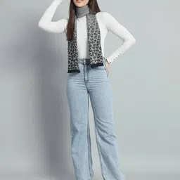 handicraft-palace Women Animal Pattern Reversible Woolen Winter Scarf image 4