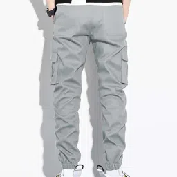 poshax Men Ankle-Length Cargo Track Pants image 4