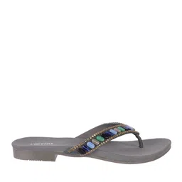 metro Women Embellished V-Strap Flat Sandals image 4