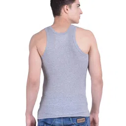 dollar bigboss Pack of 7 Men Solid Cotton Vest image 4