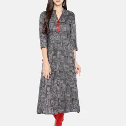 vbuyz Floral Print A-line Kurti image 4