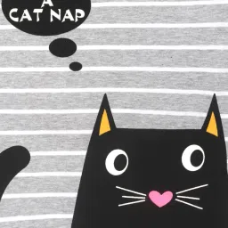 lazy shark Graphic Print Nightsuit Set image 4