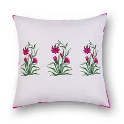 sej by nisha gupta Set of 3 Floral Print Cushion Covers 16" x 16" image 4