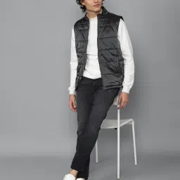allen solly Quilted Zip-Front Jacket with Slip Pockets image 4