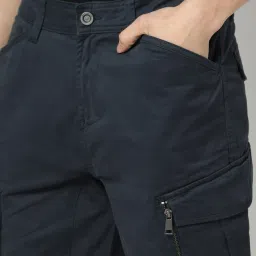 rev-verse Men Relaxed Fit Cargo Trousers image 4