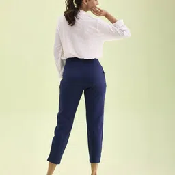 go colors Slim Fit Flat-Front Pants image 4